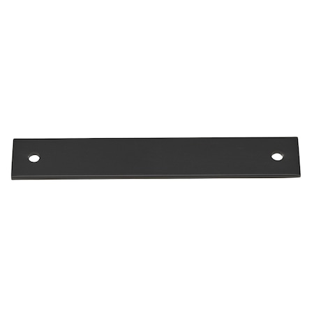 Gliderite Hardware 6 in. Matte Black Squared Back Plate 5-1/16 in. Center to Center - 6342-128-MB 6342-128-MB-1